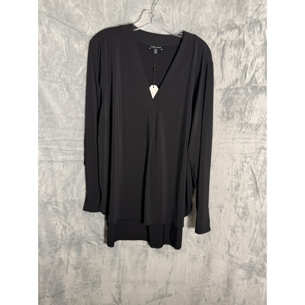 Universal Standard M Black V-Neck Long Sleeve Tunic Top equals womens 18 /20 nwt